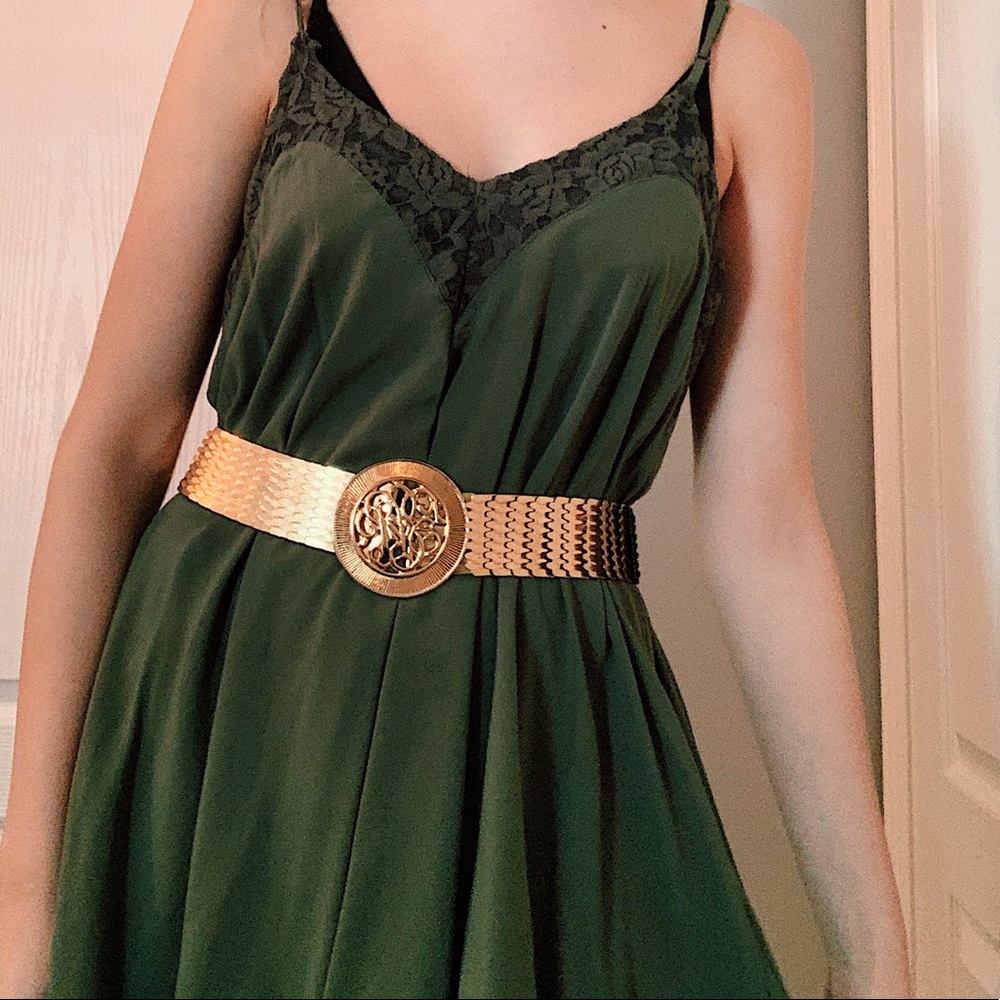 vintage gold medallion belt
